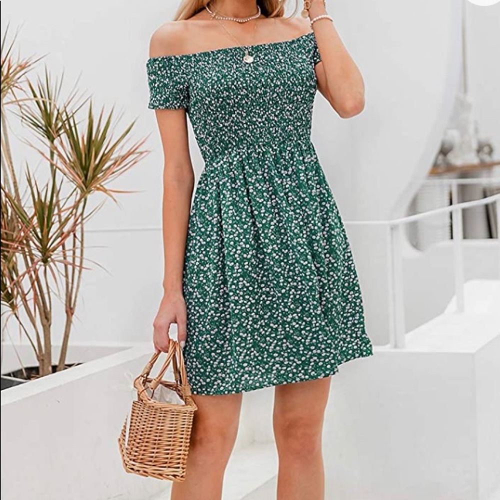 Off Shoulder Floral Dress
